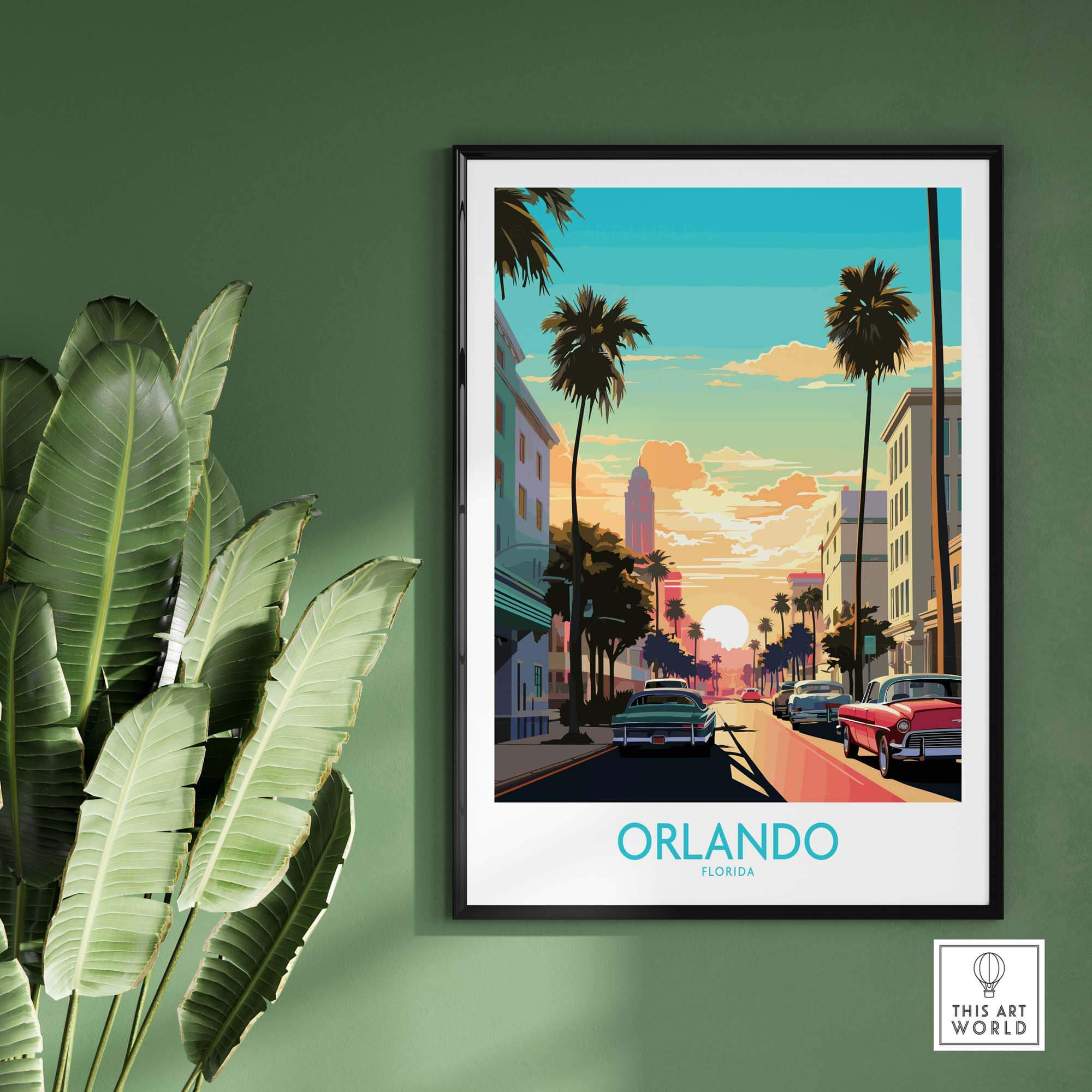 Orlando Poster part of our best collection or travel posters and prints - This Art World
