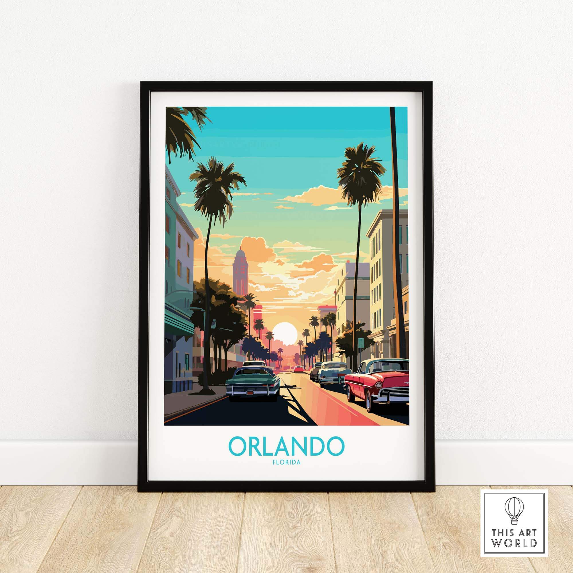 Orlando Poster part of our best collection or travel posters and prints - This Art World