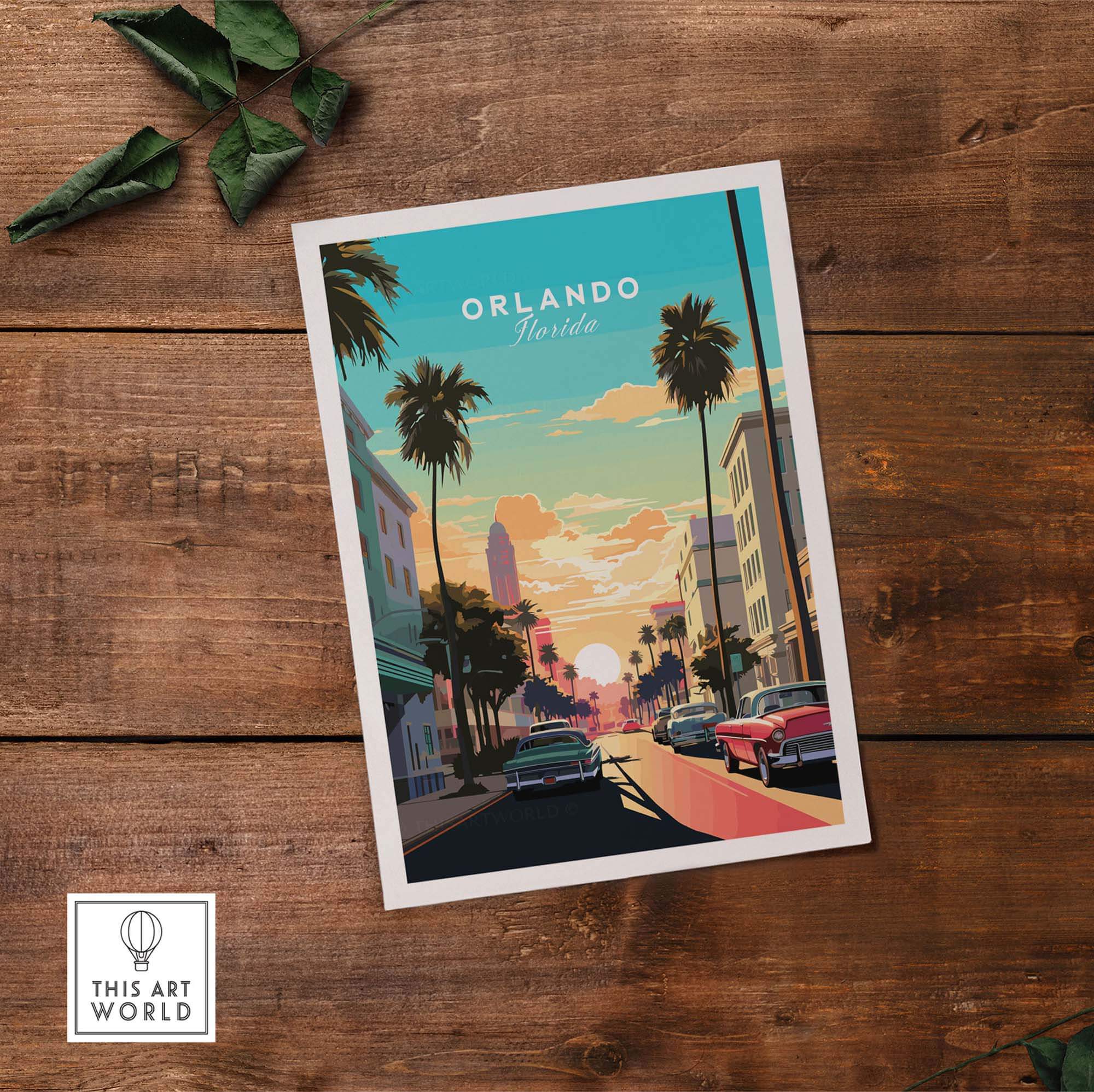 Orlando Print part of our best collection or travel posters and prints - This Art World