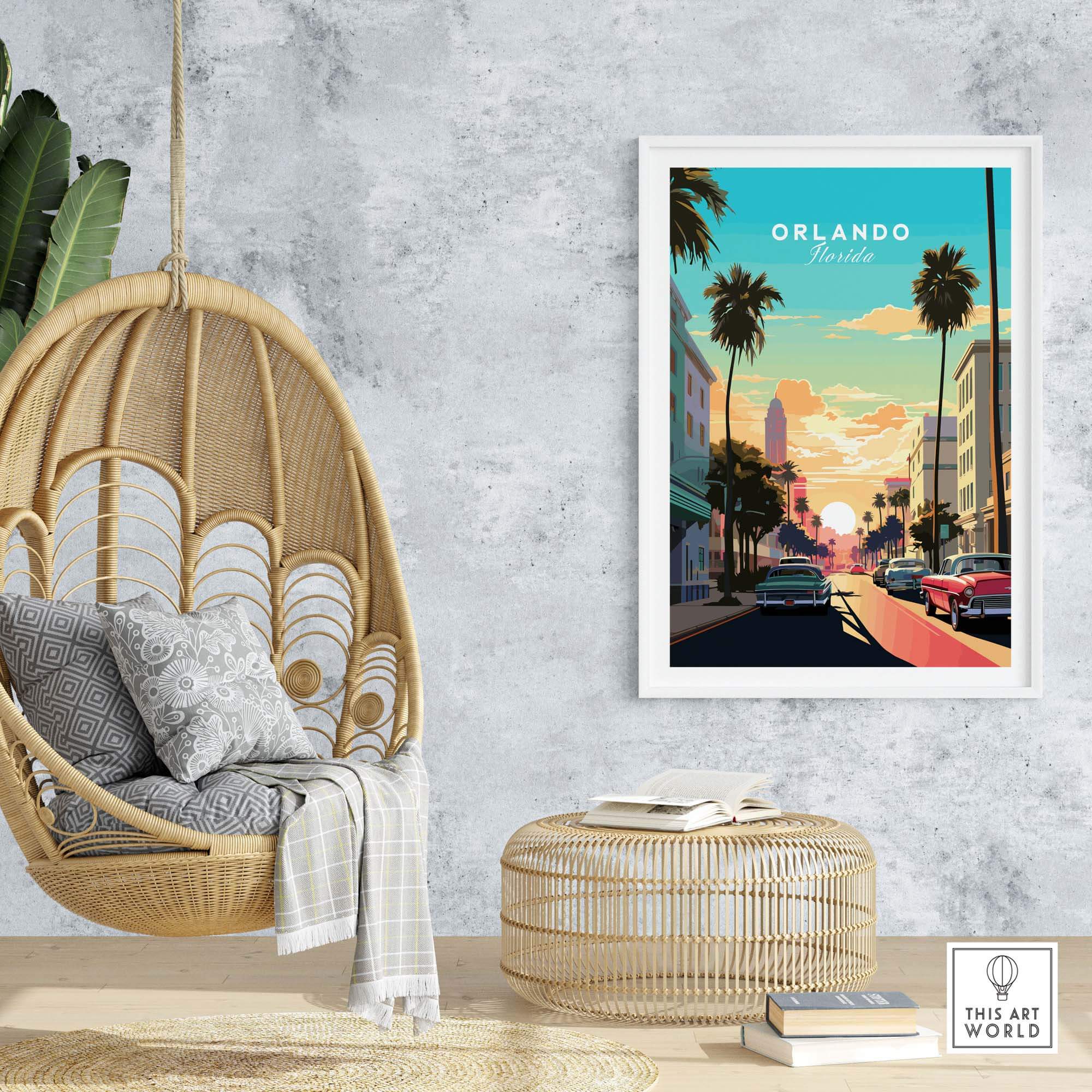 Orlando Print part of our best collection or travel posters and prints - This Art World