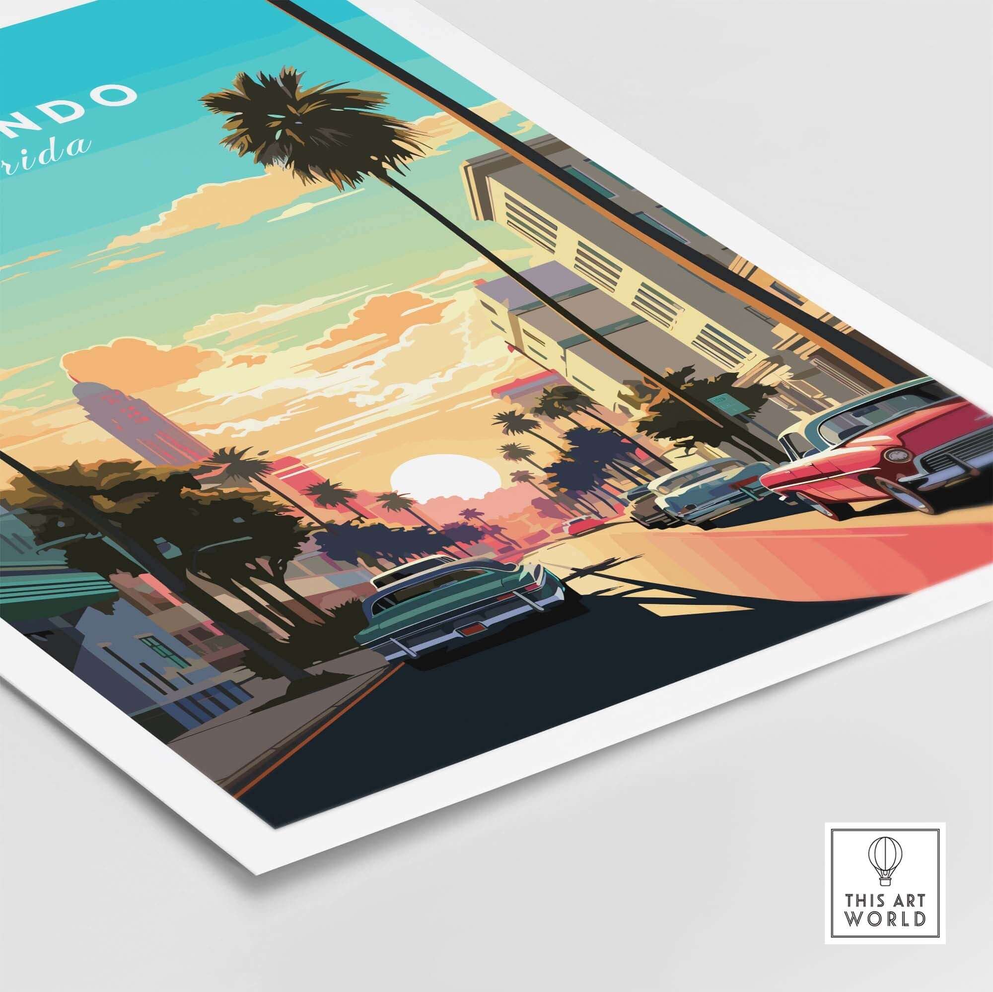 Orlando Print part of our best collection or travel posters and prints - This Art World