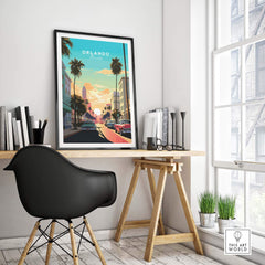 Orlando Print part of our best collection or travel posters and prints - This Art World