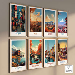 Osaka Japan Wall Art Print showcasing vibrant scenes and iconic landmarks of Osaka, Japan.