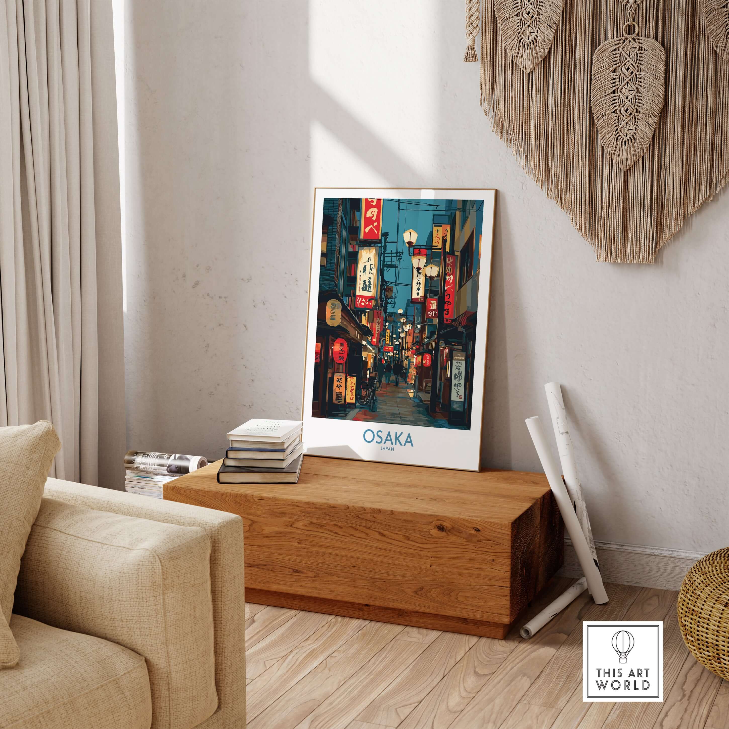 Osaka Japan Wall Art Print - Vibrant Japanese Decor – This Art World
