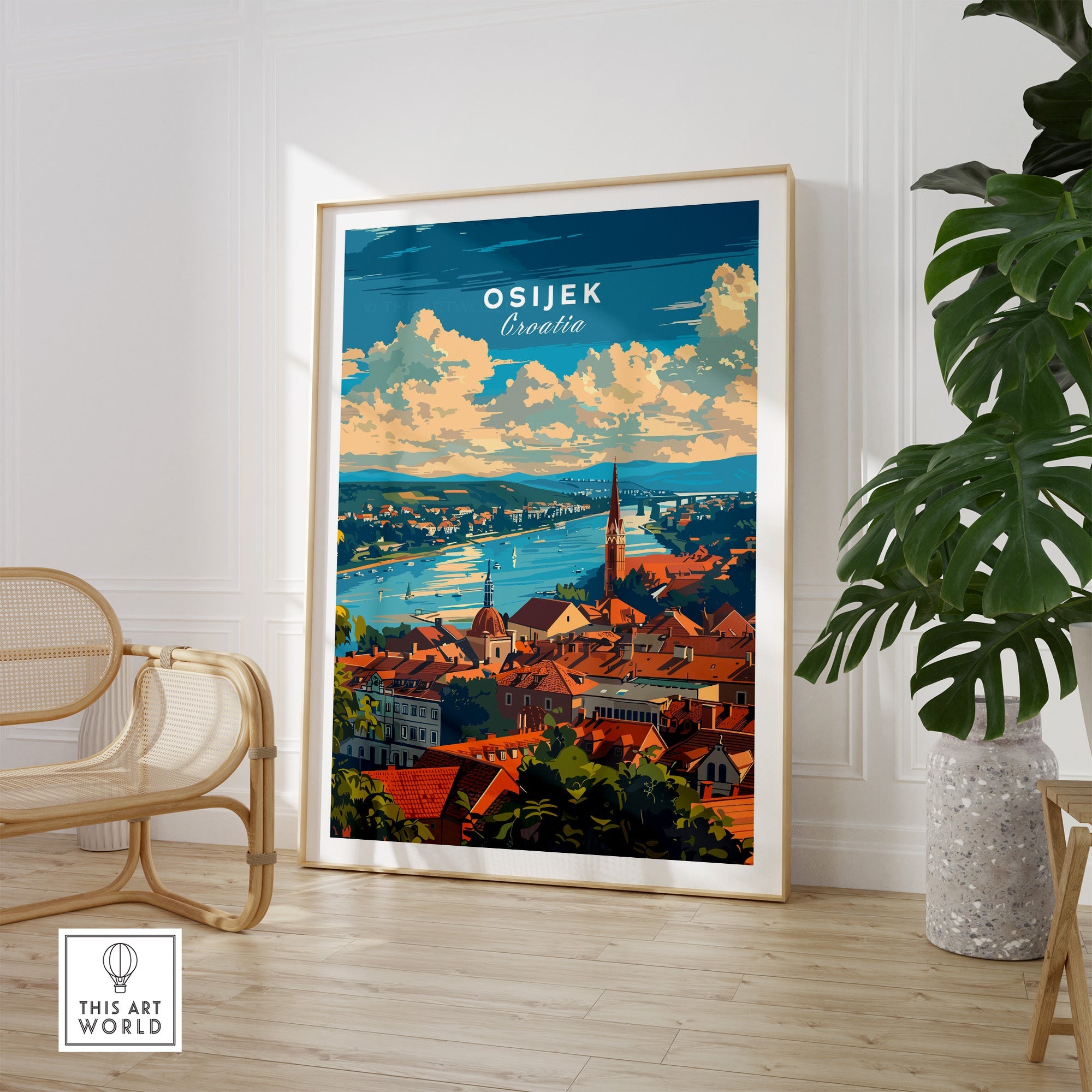 Osijek Croatia Poster-This Art World