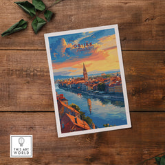 Osijek Travel Poster Croatia-This Art World