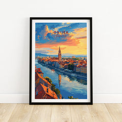 Osijek Travel Poster Croatia-This Art World