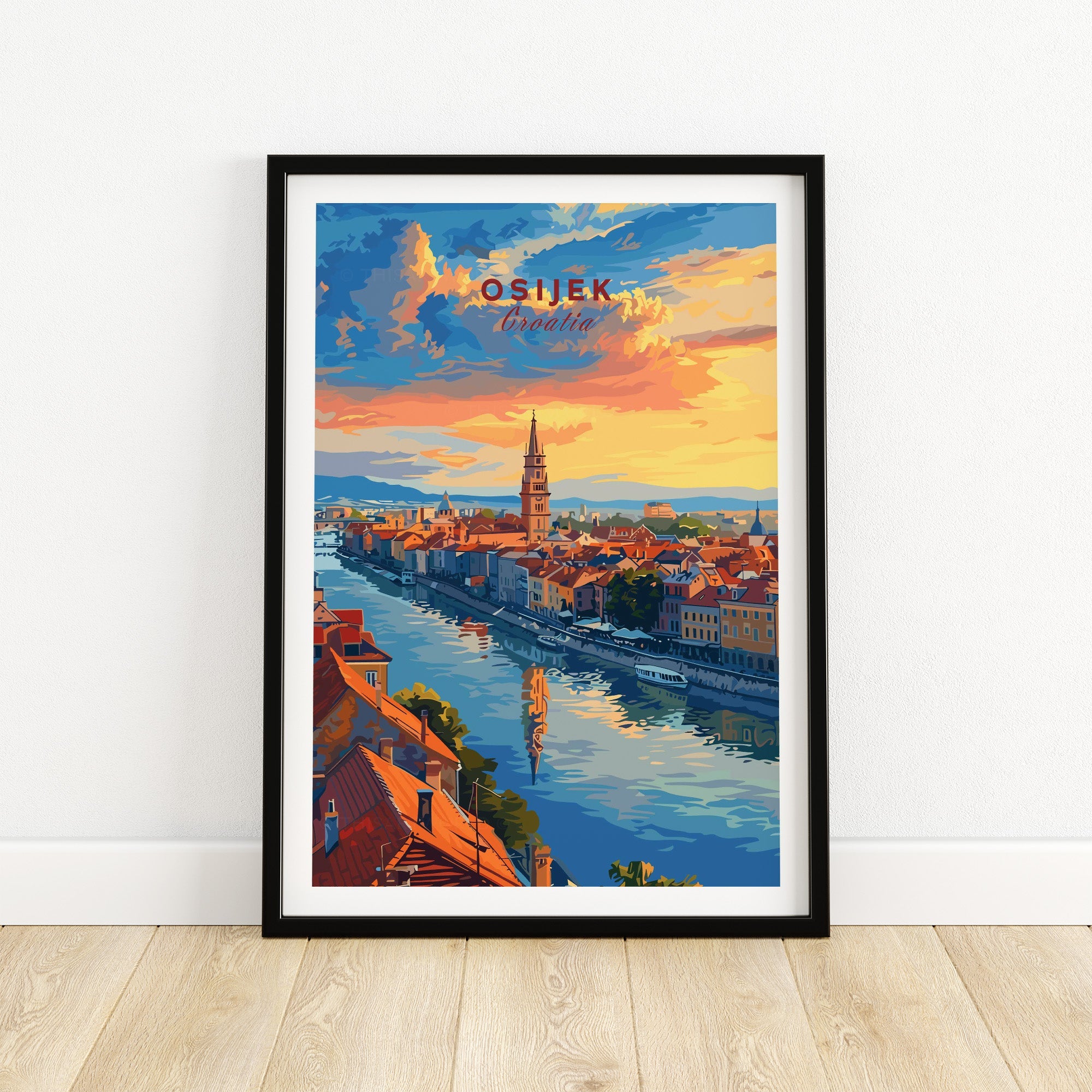 Osijek Travel Poster Croatia-This Art World
