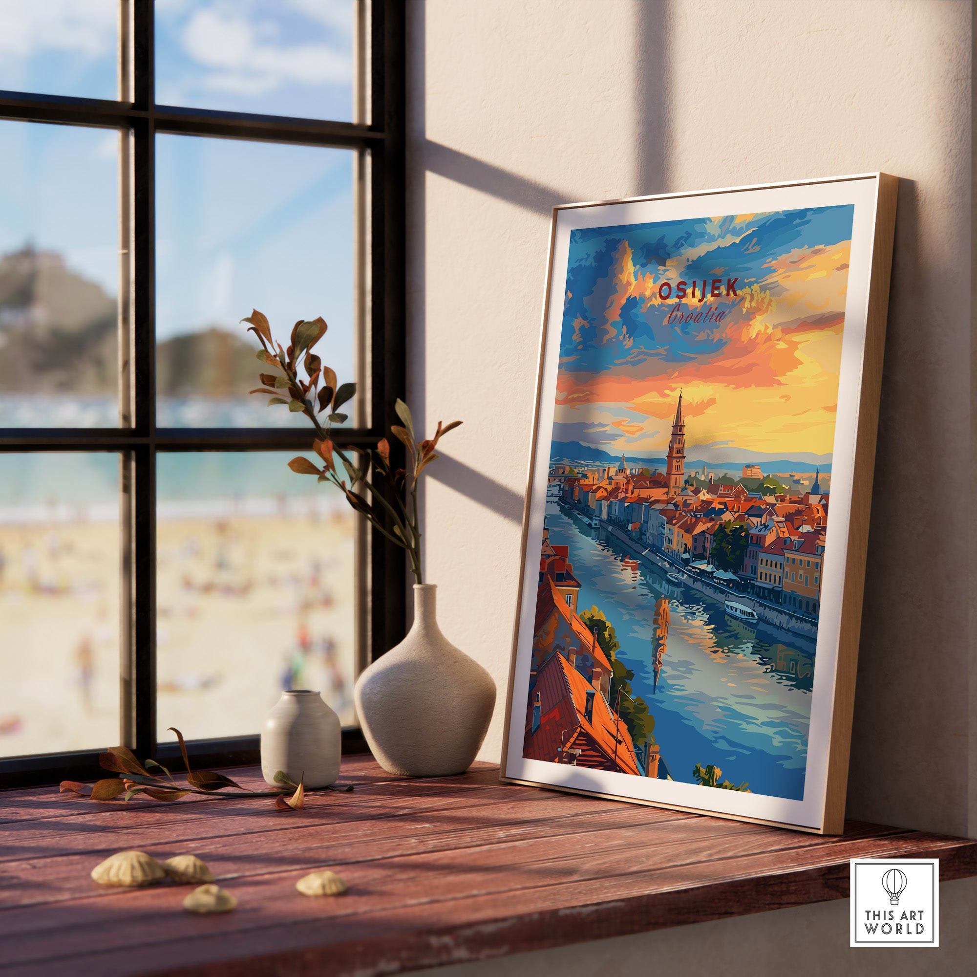 Osijek Travel Poster Croatia-This Art World