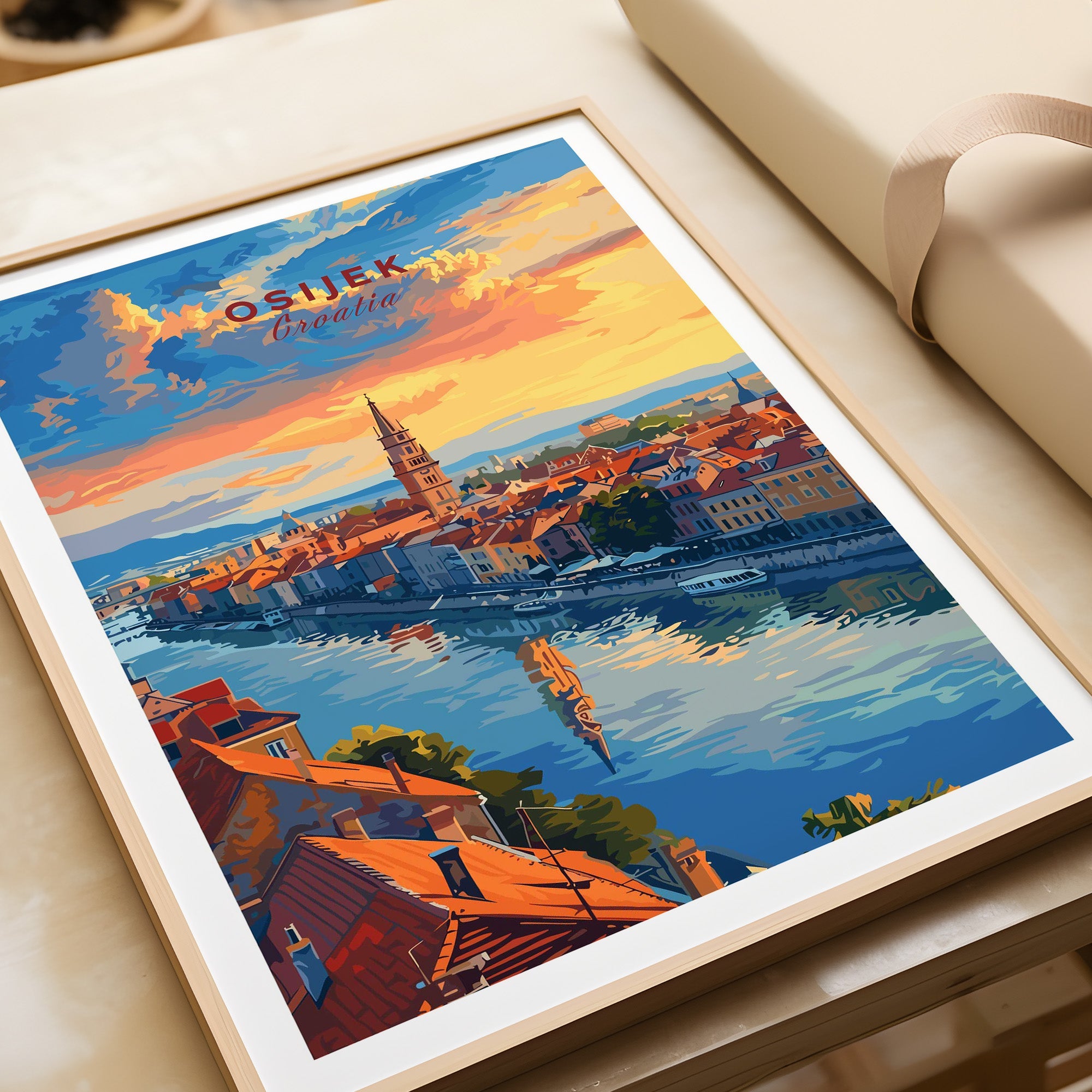 Osijek Travel Poster Croatia-This Art World