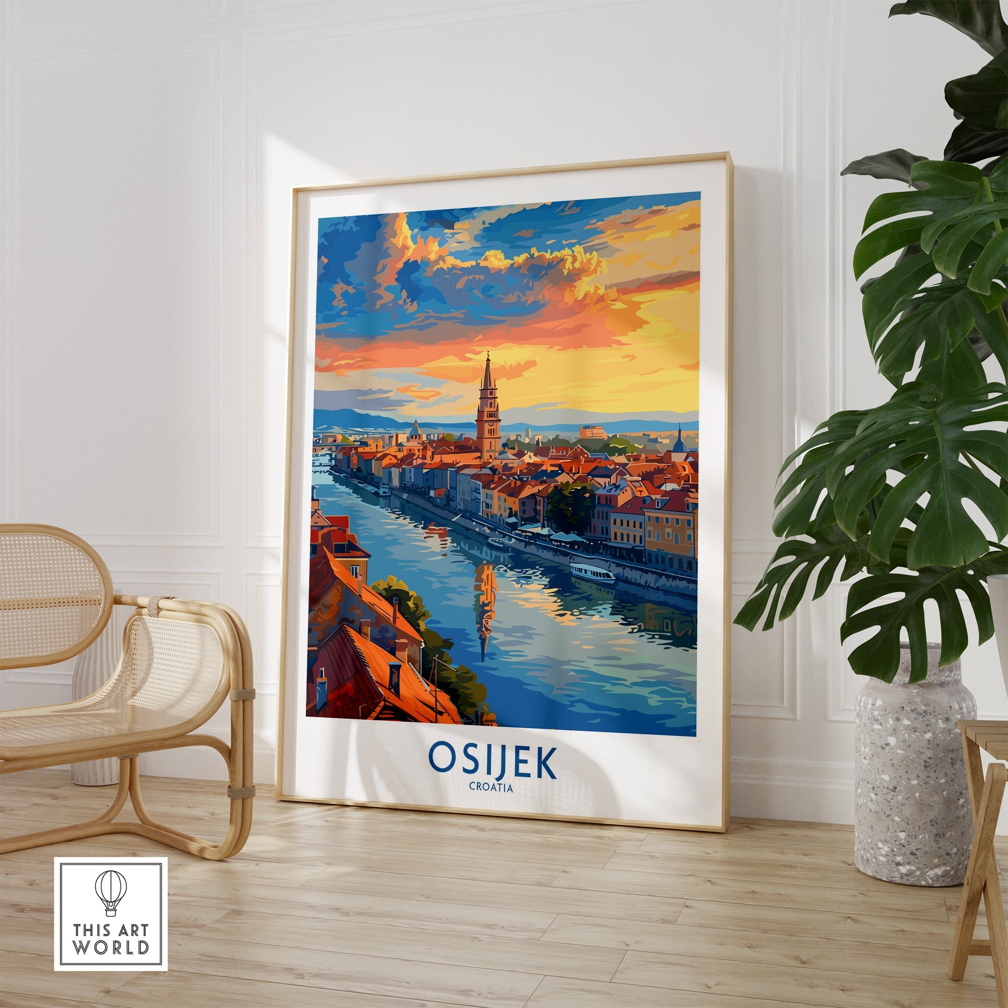 Osijek Travel Print Croatia-This Art World