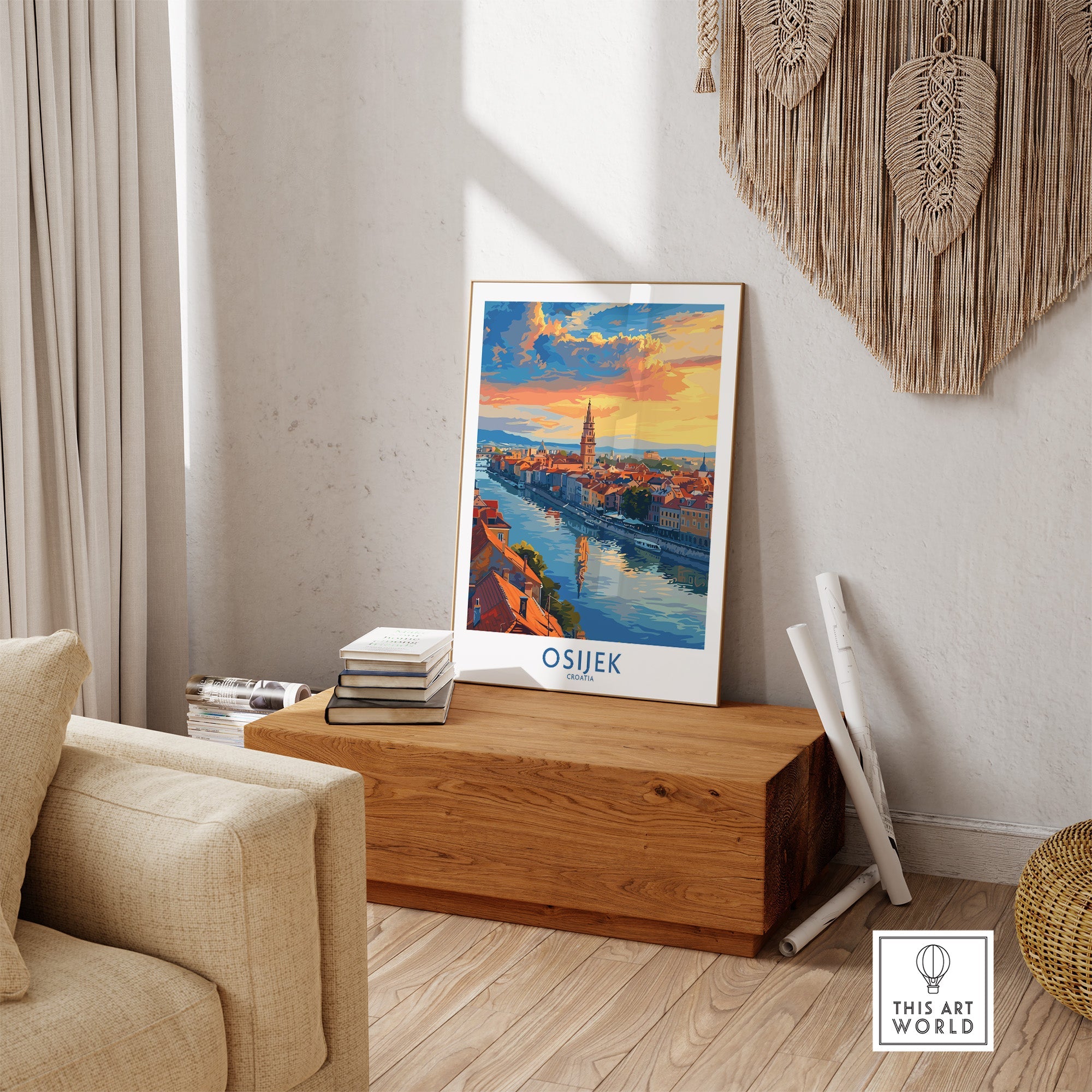Osijek Travel Print Croatia-This Art World