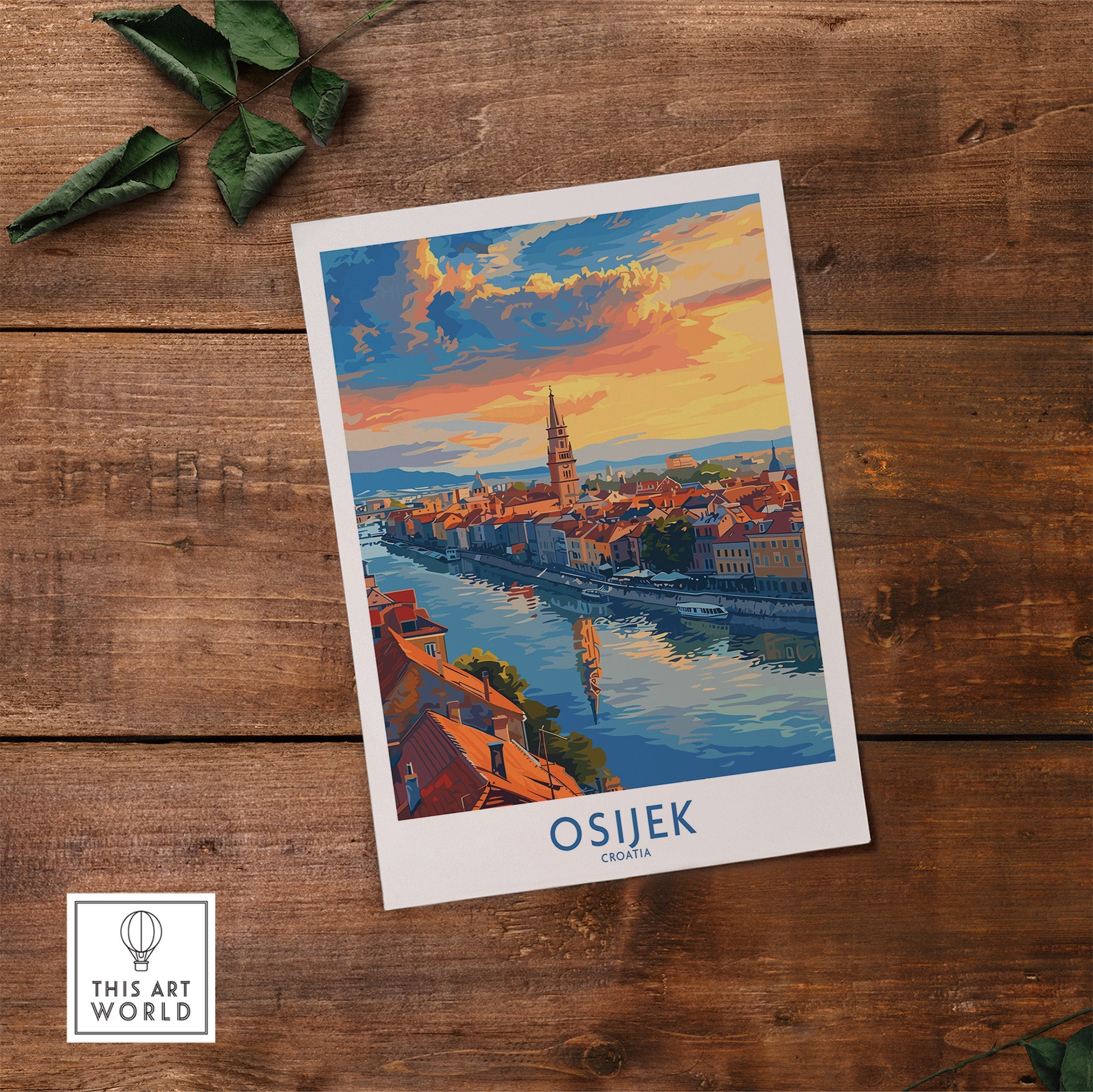 Osijek Travel Print Croatia-This Art World
