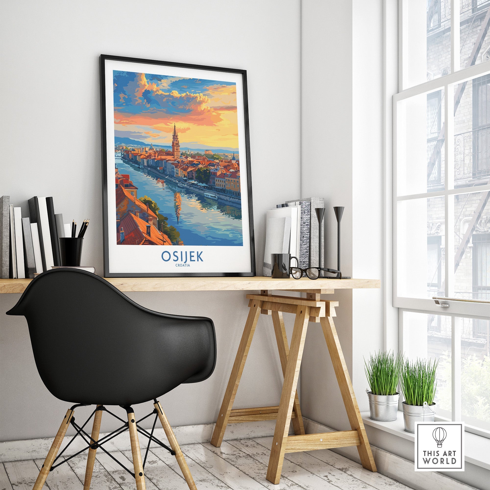 Osijek Travel Print Croatia-This Art World