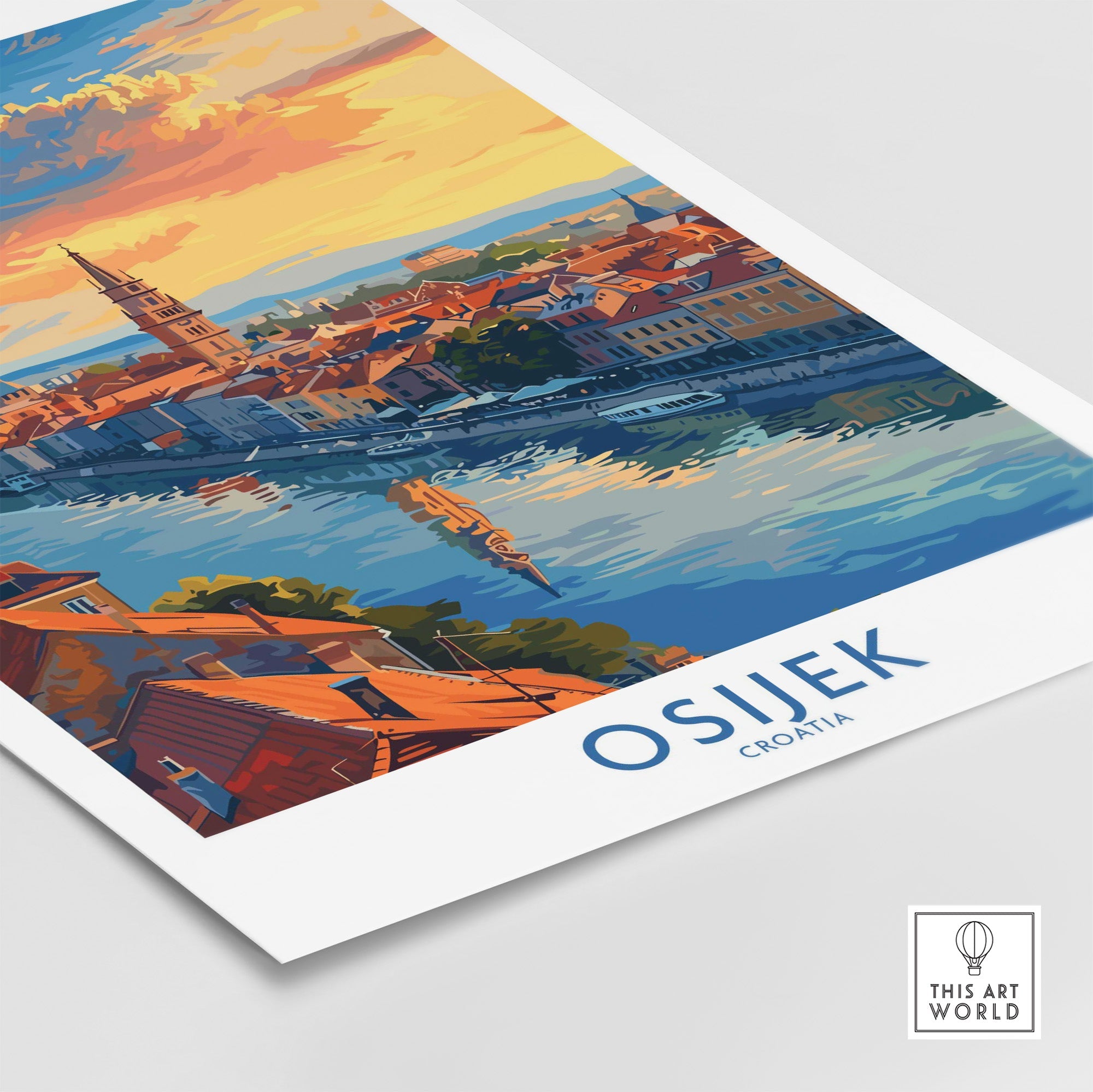 Osijek Travel Print Croatia-This Art World