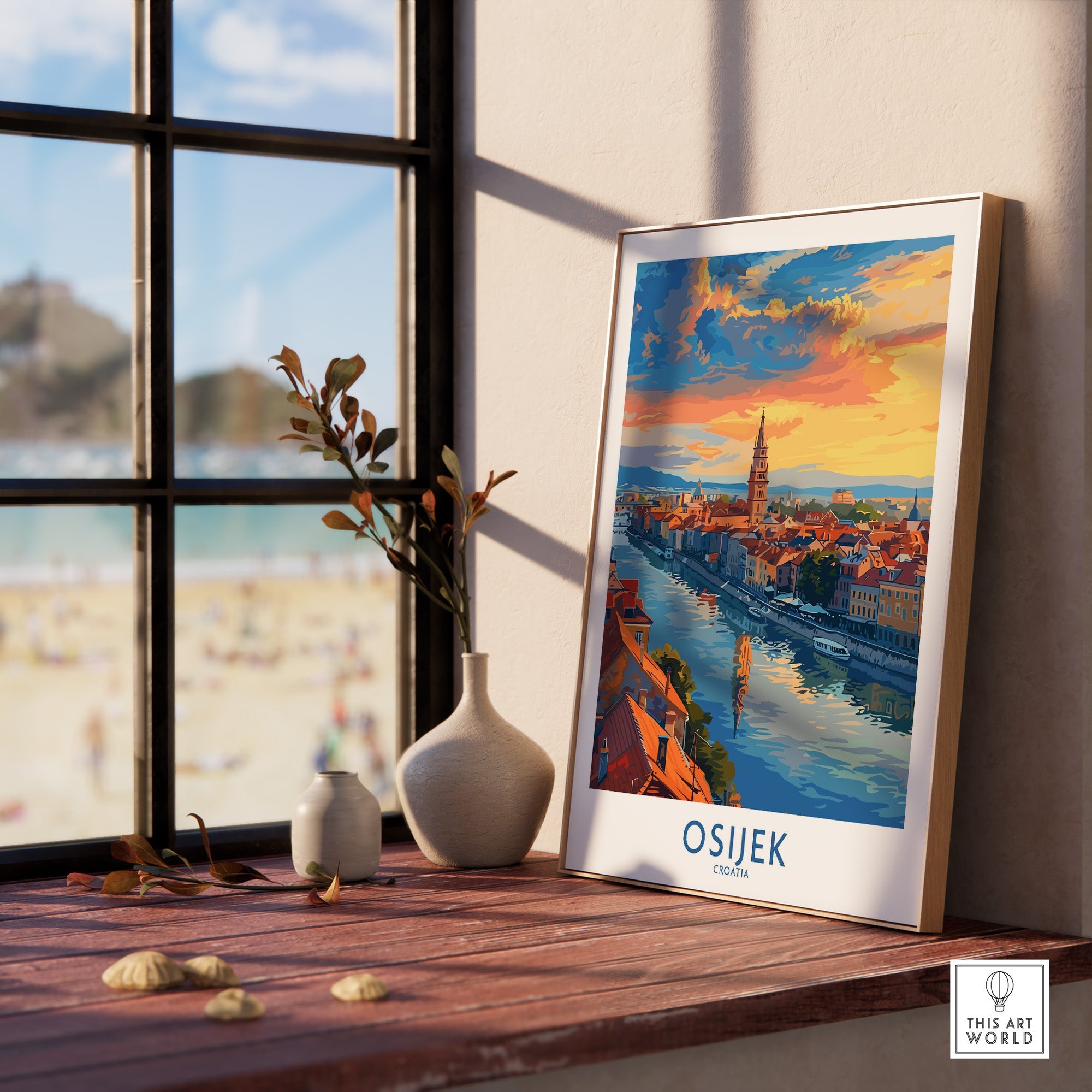 Osijek Travel Print Croatia-This Art World