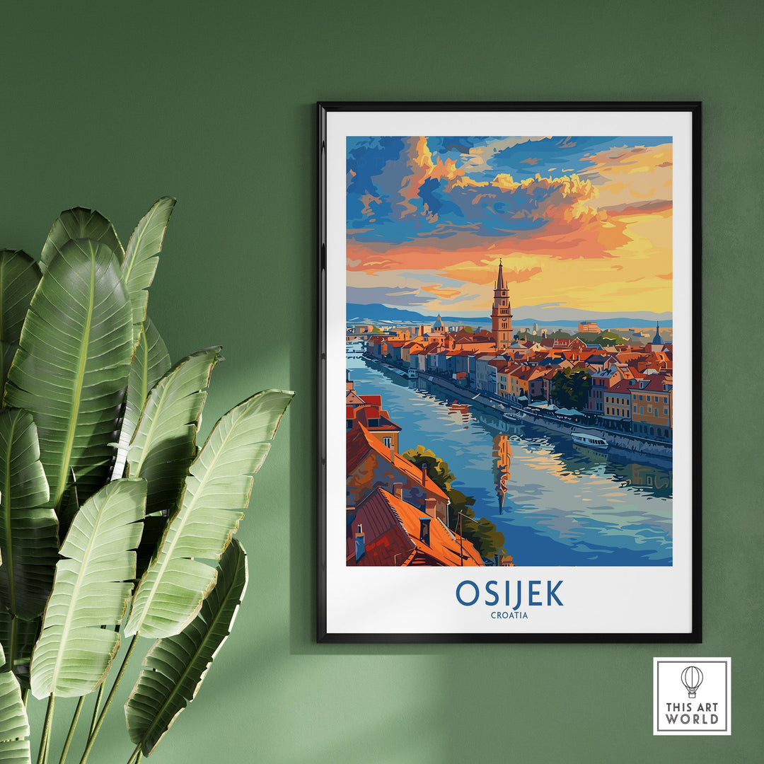 Osijek Travel Print Croatia-This Art World