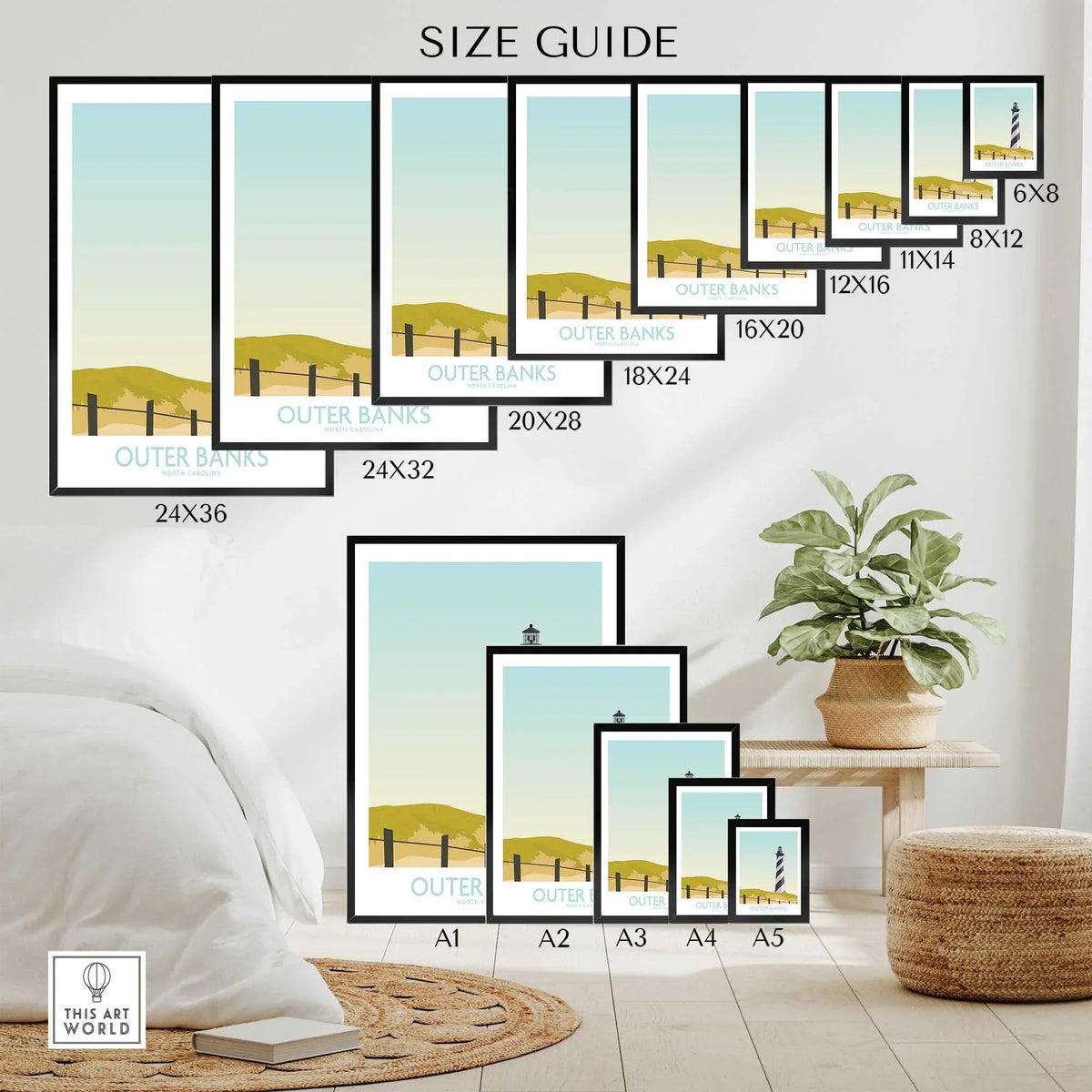 Outer Banks Minimalist Art Print-This Art World