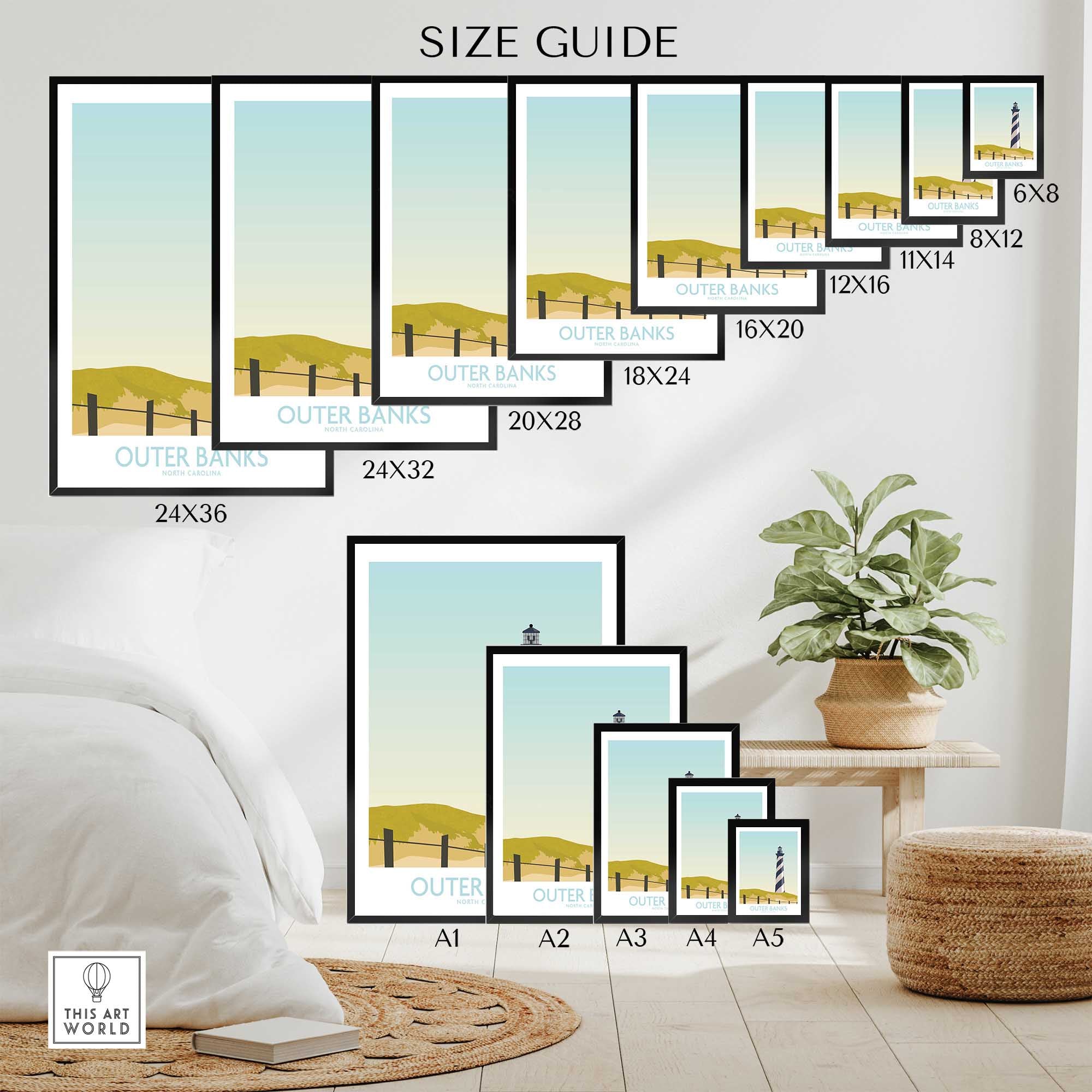 Outer Banks Minimalist Art Print-This Art World