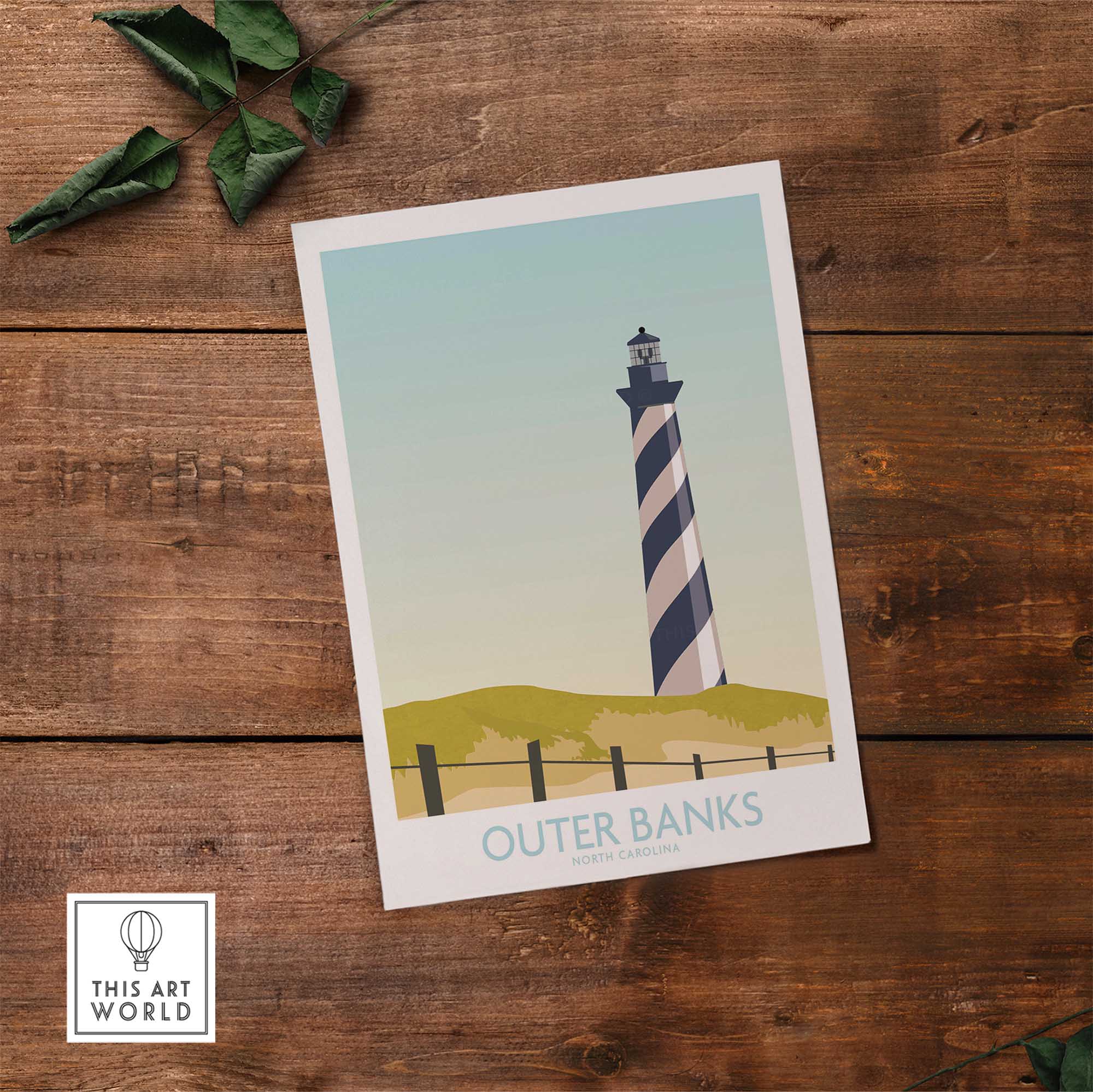 Outer Banks Minimalist Art Print-This Art World