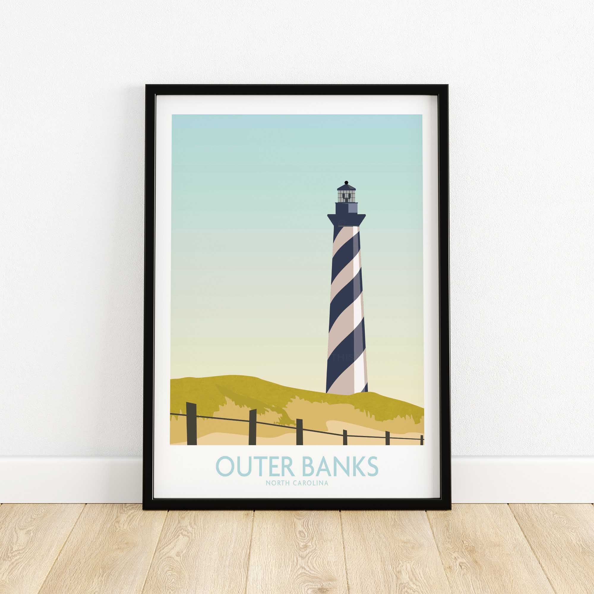 Outer Banks Minimalist Art Print-This Art World