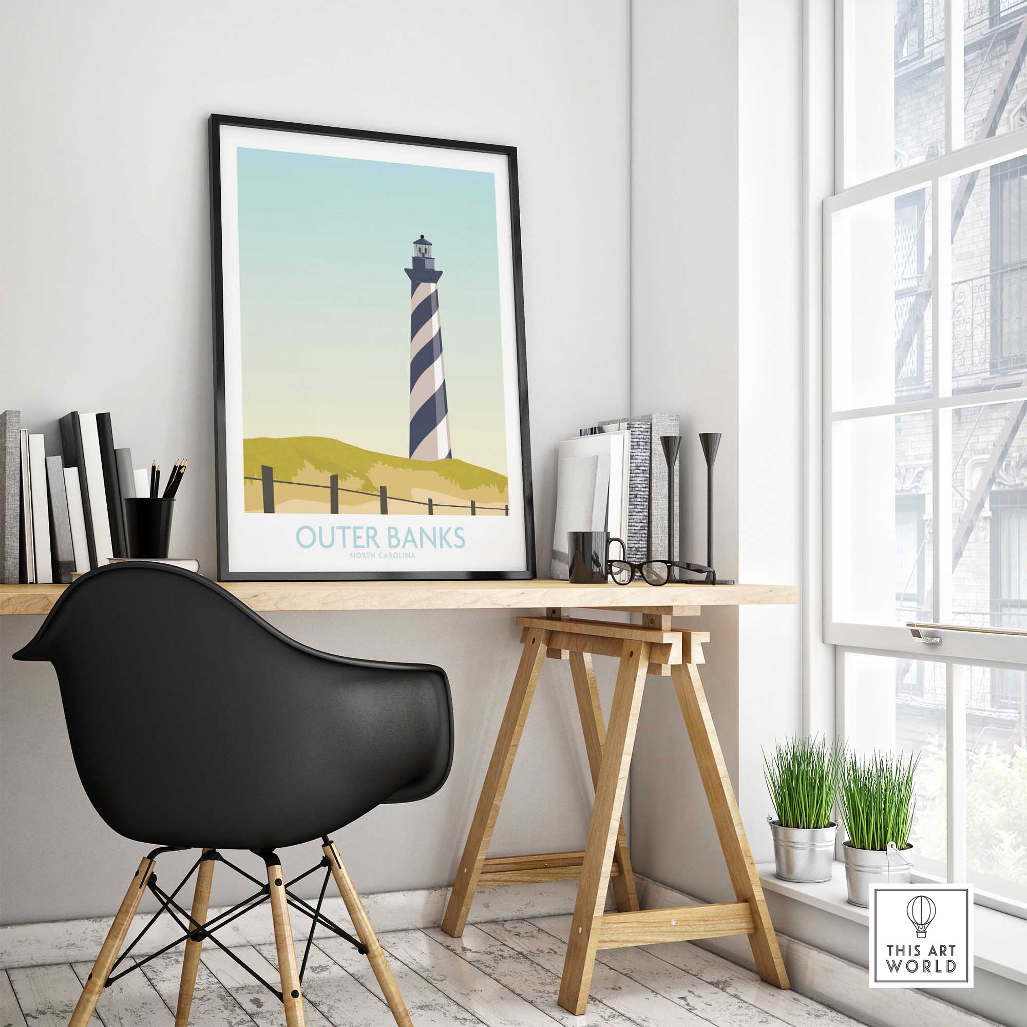 Outer Banks Minimalist Art Print-This Art World