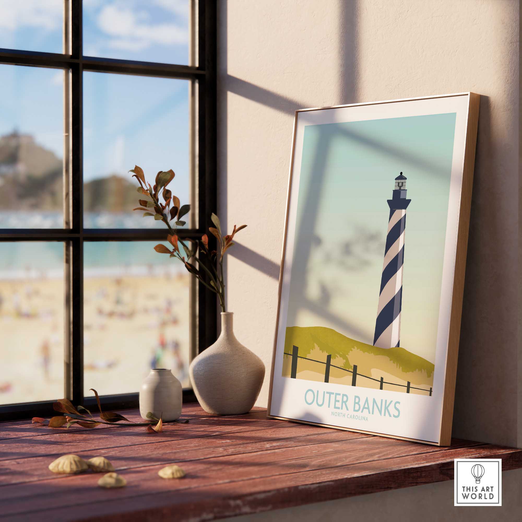Outer Banks Minimalist Art Print-This Art World
