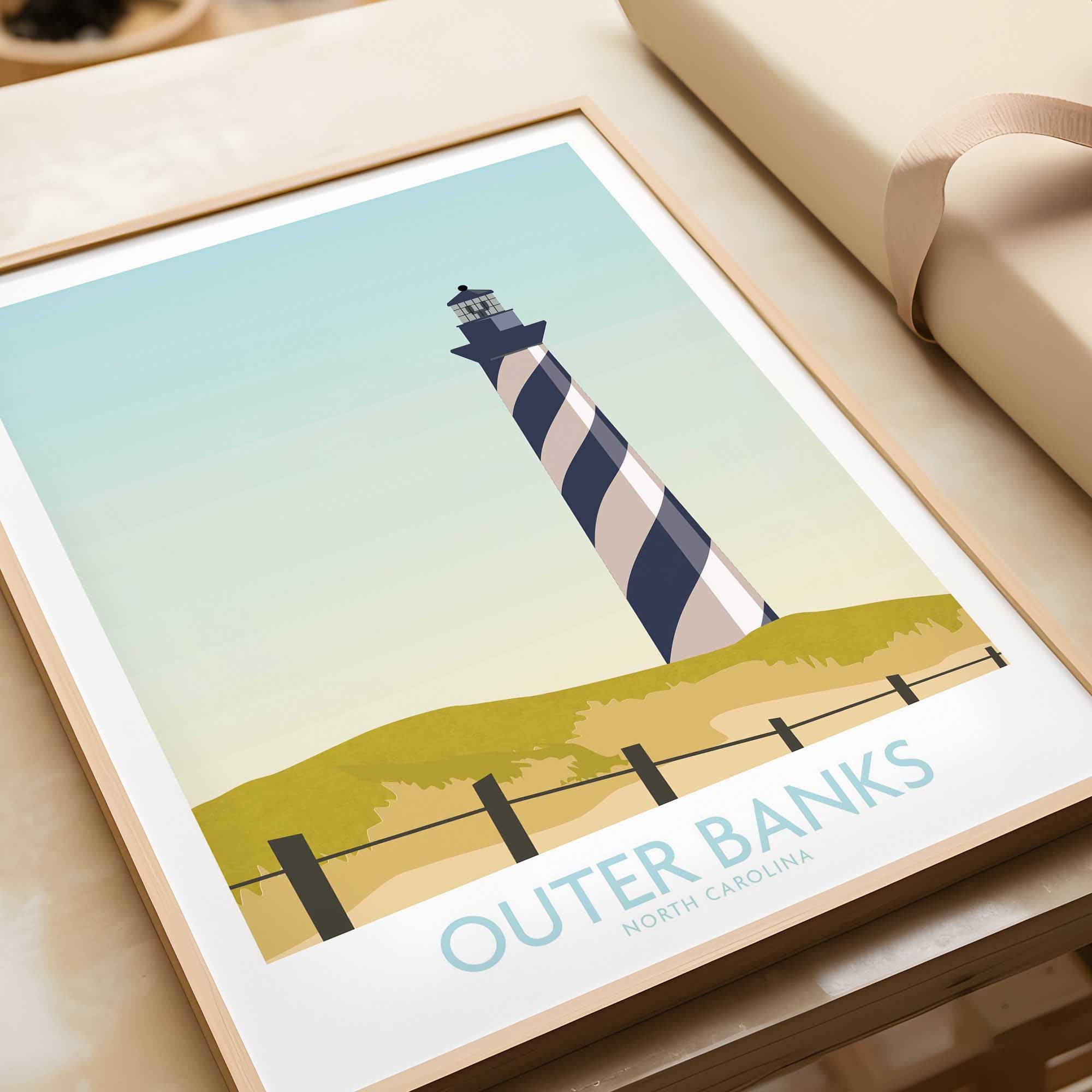 Outer Banks Minimalist Art Print-This Art World
