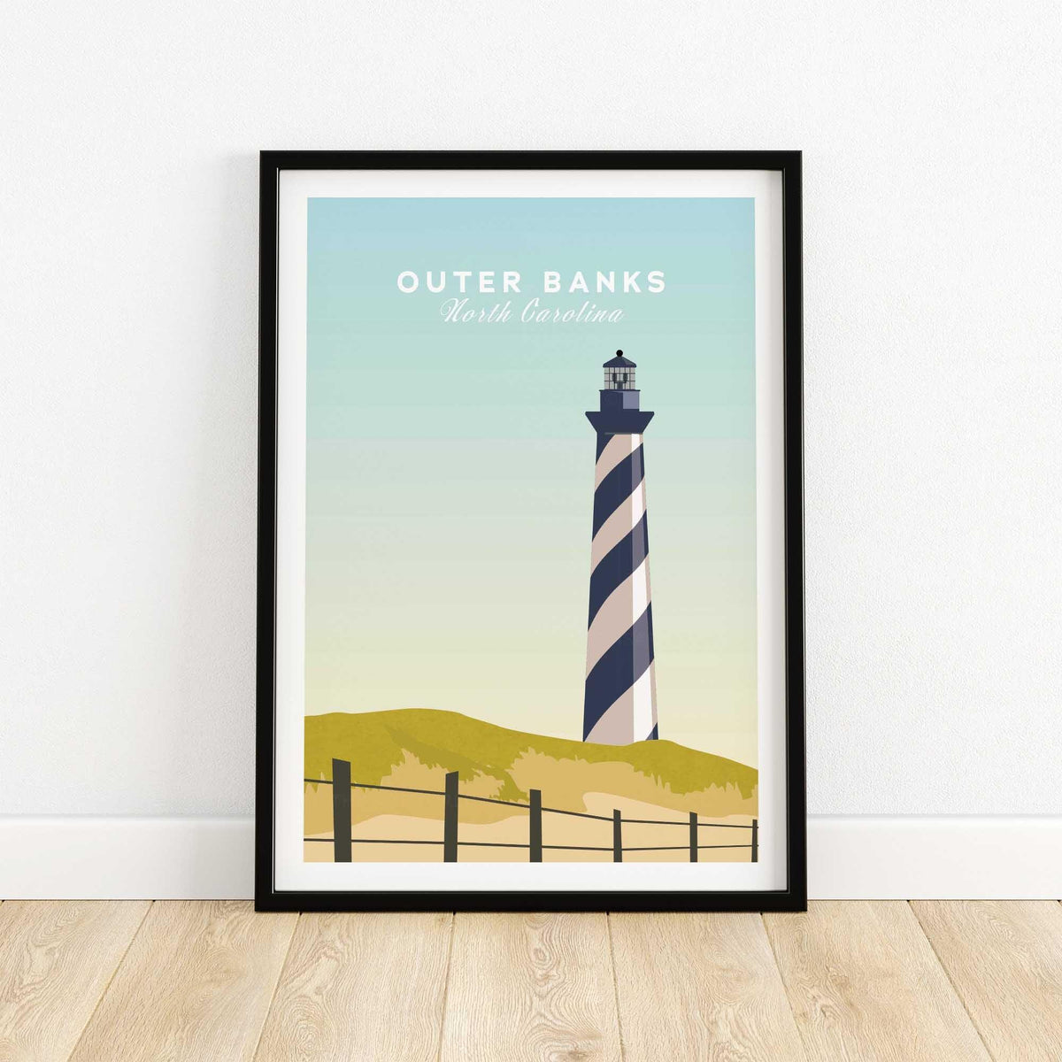 Outer Banks Minimalist Poster-This Art World