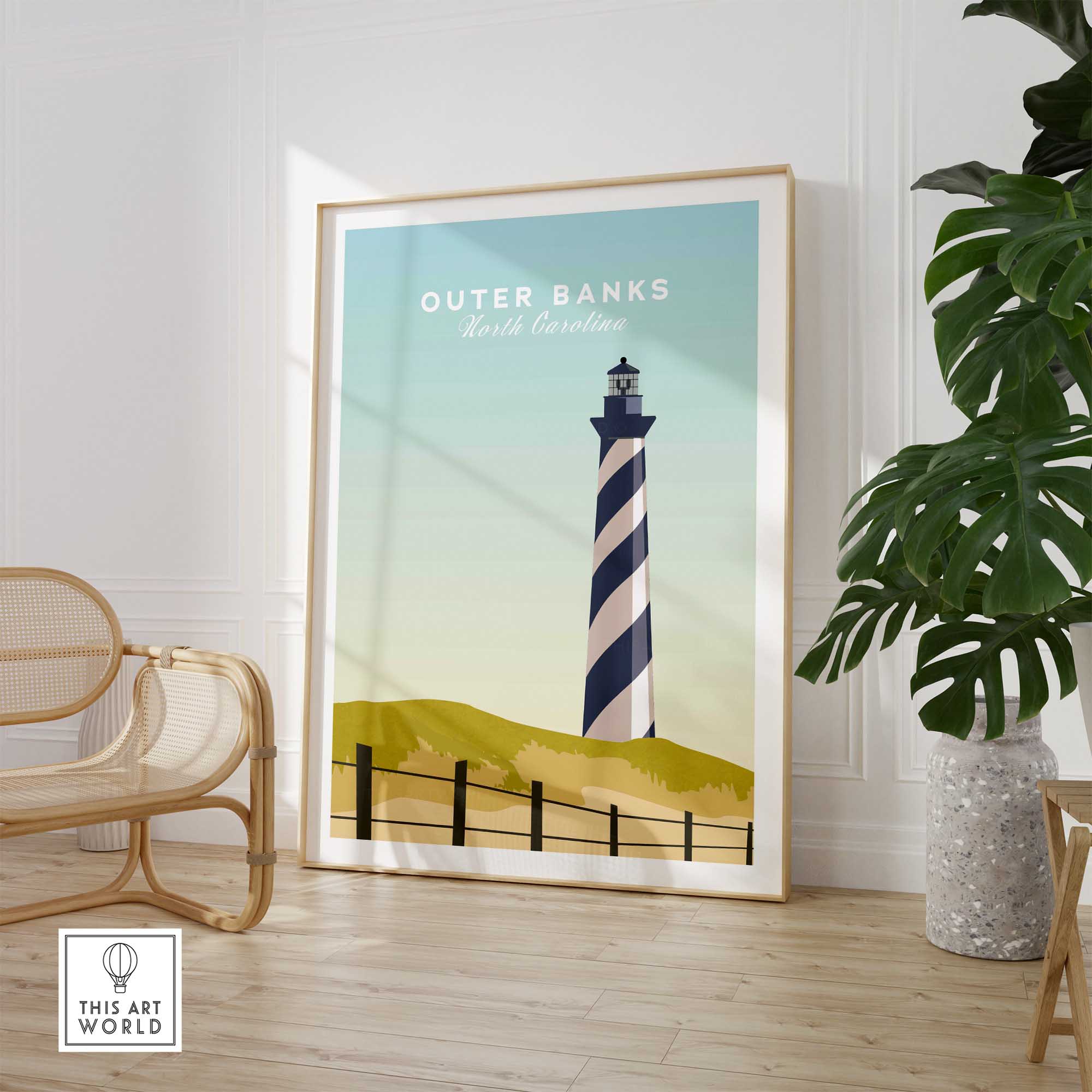 Outer Banks Minimalist Poster-This Art World
