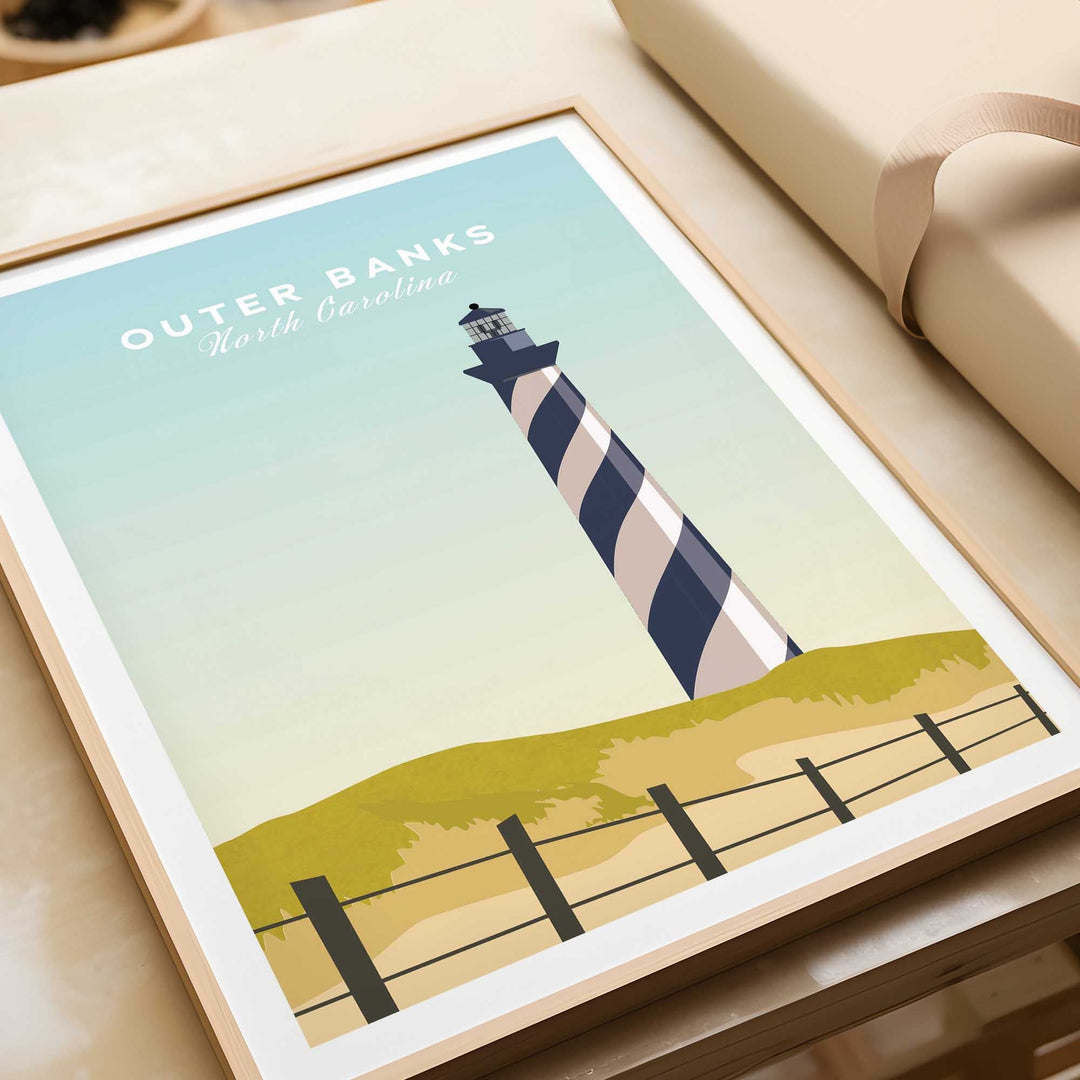 Outer Banks Minimalist Poster-This Art World