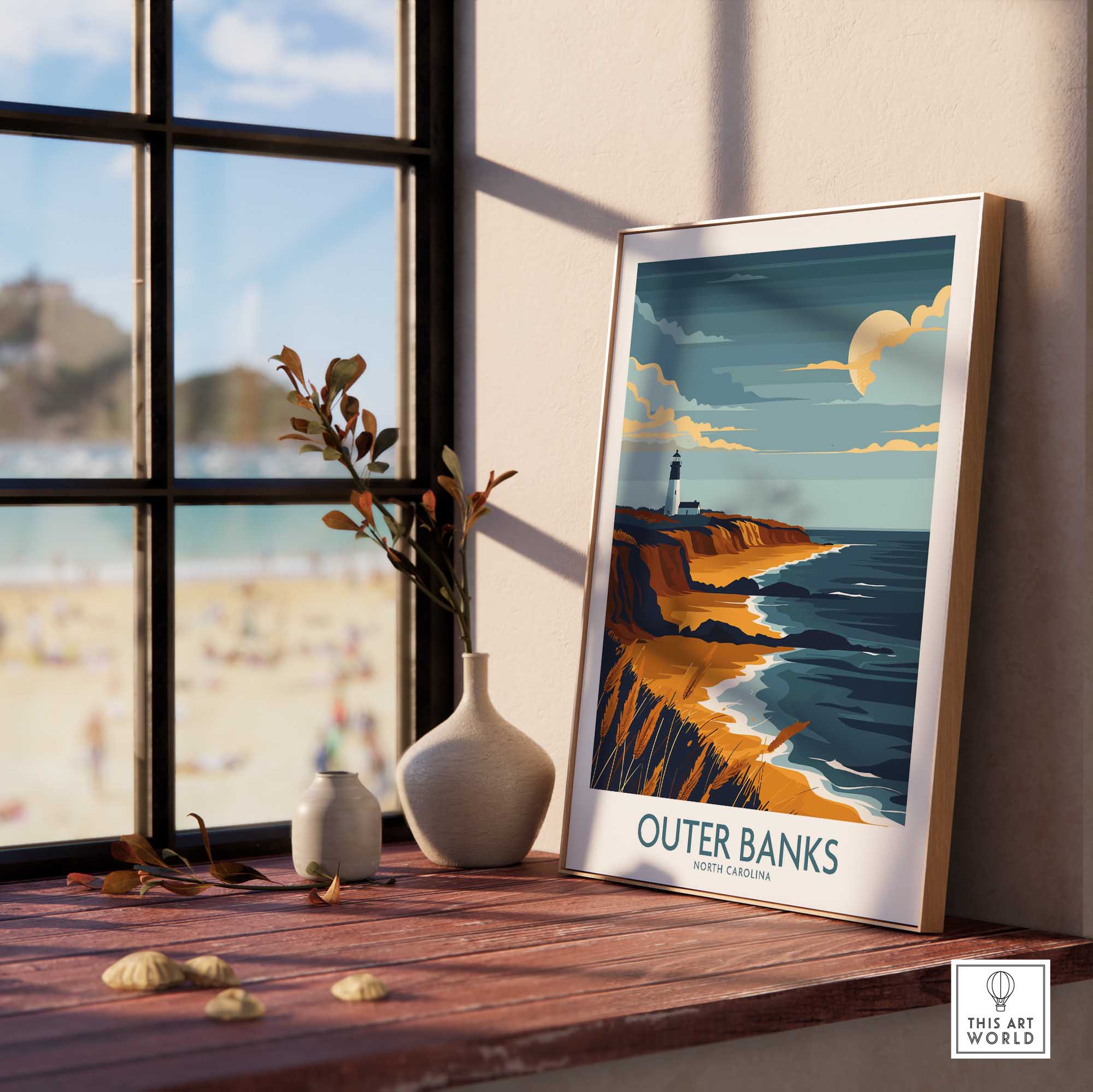 Outer Banks Travel Poster-This Art World