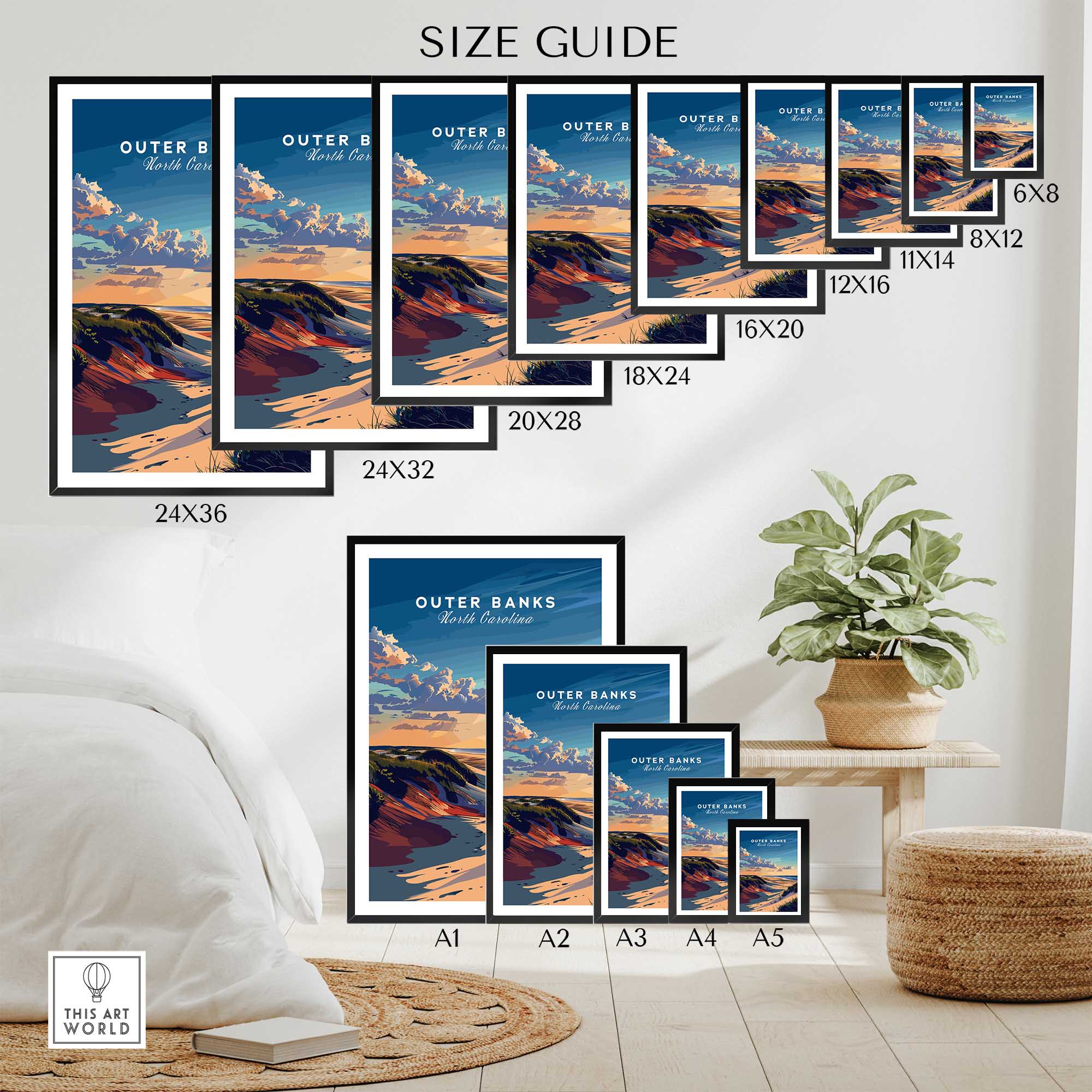 Outer Banks Wall Art North Carolina-This Art World