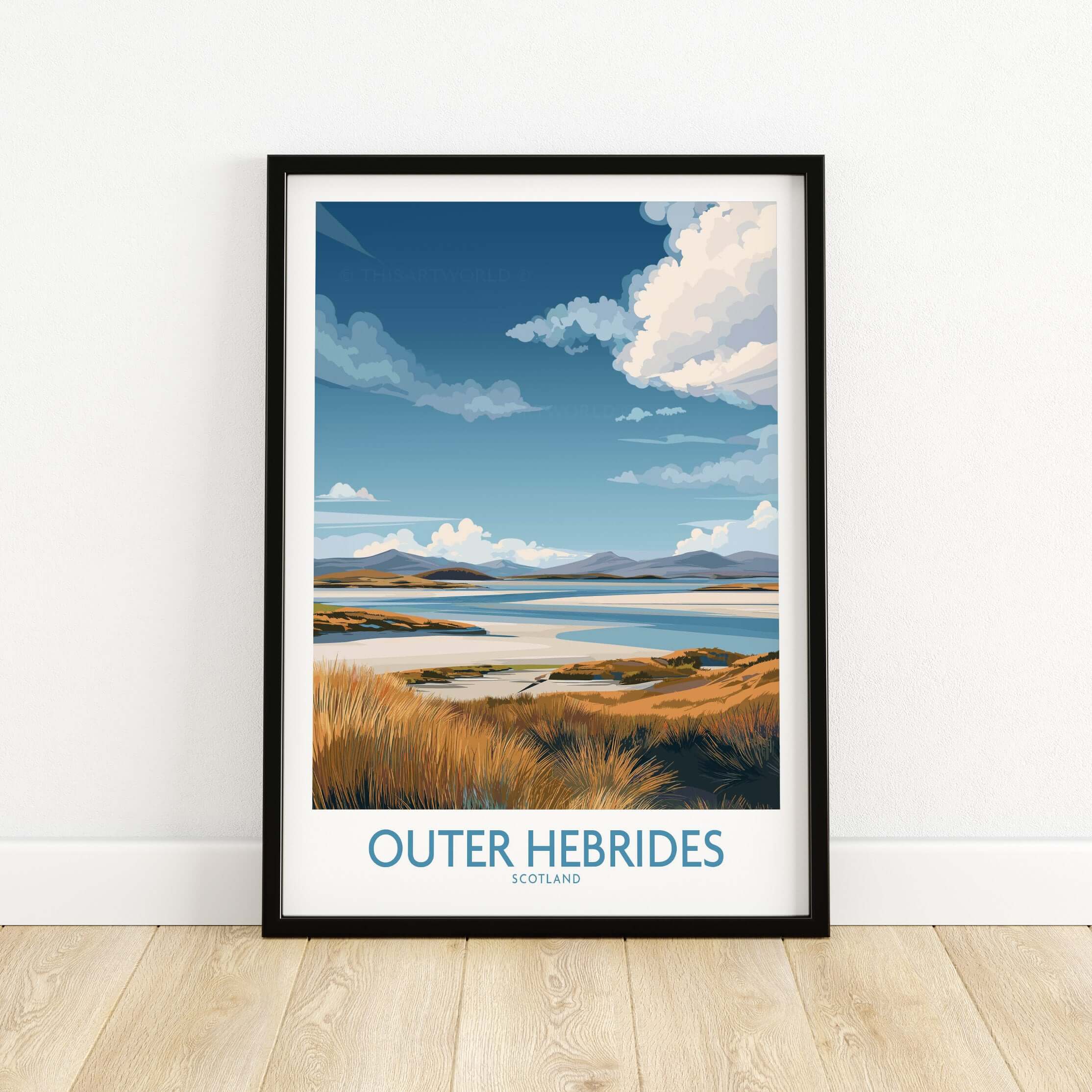 Outer Hebrides Landscape Poster - Scotland Coastal Print - Scottish Highlands Wall Art
