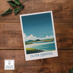 Outer Hebrides Poster - Scotland Travel Print - Scottish Islands Wall Decor showcasing stunning landscapes