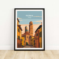 Parma Art Print - Italian Street Scene Poster - Italy Wall Art featuring a beautiful urban landscape of Parma.