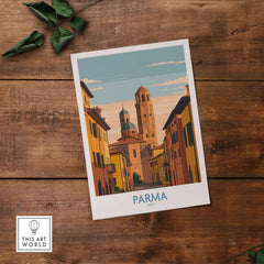 Parma Cityscape Poster - Italy Architectural Art Print - Cathedral Wall Decor