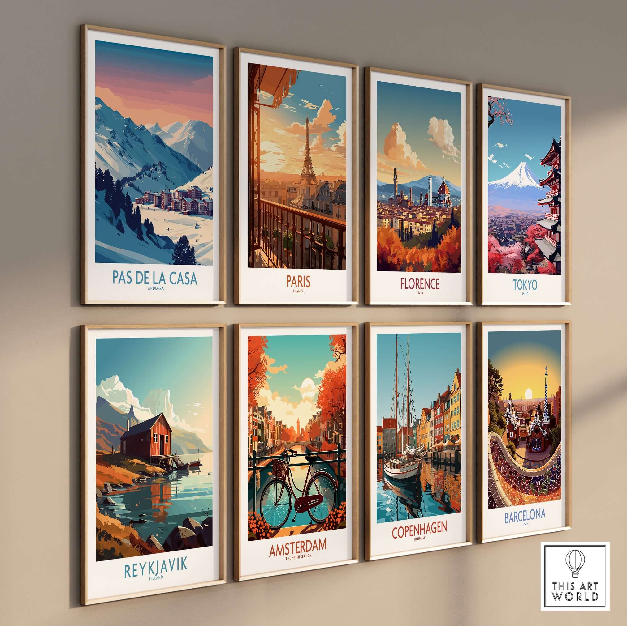 Pas de la Casa Andorra Poster | Pyrenees Ski Resort Wall Art in a gallery of vibrant city posters.