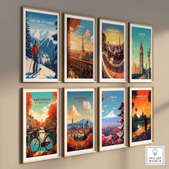 Pas de la Casa Poster Grandvalira Ski Print | Snow and Ski Wall Decor featuring scenic travel prints on display.