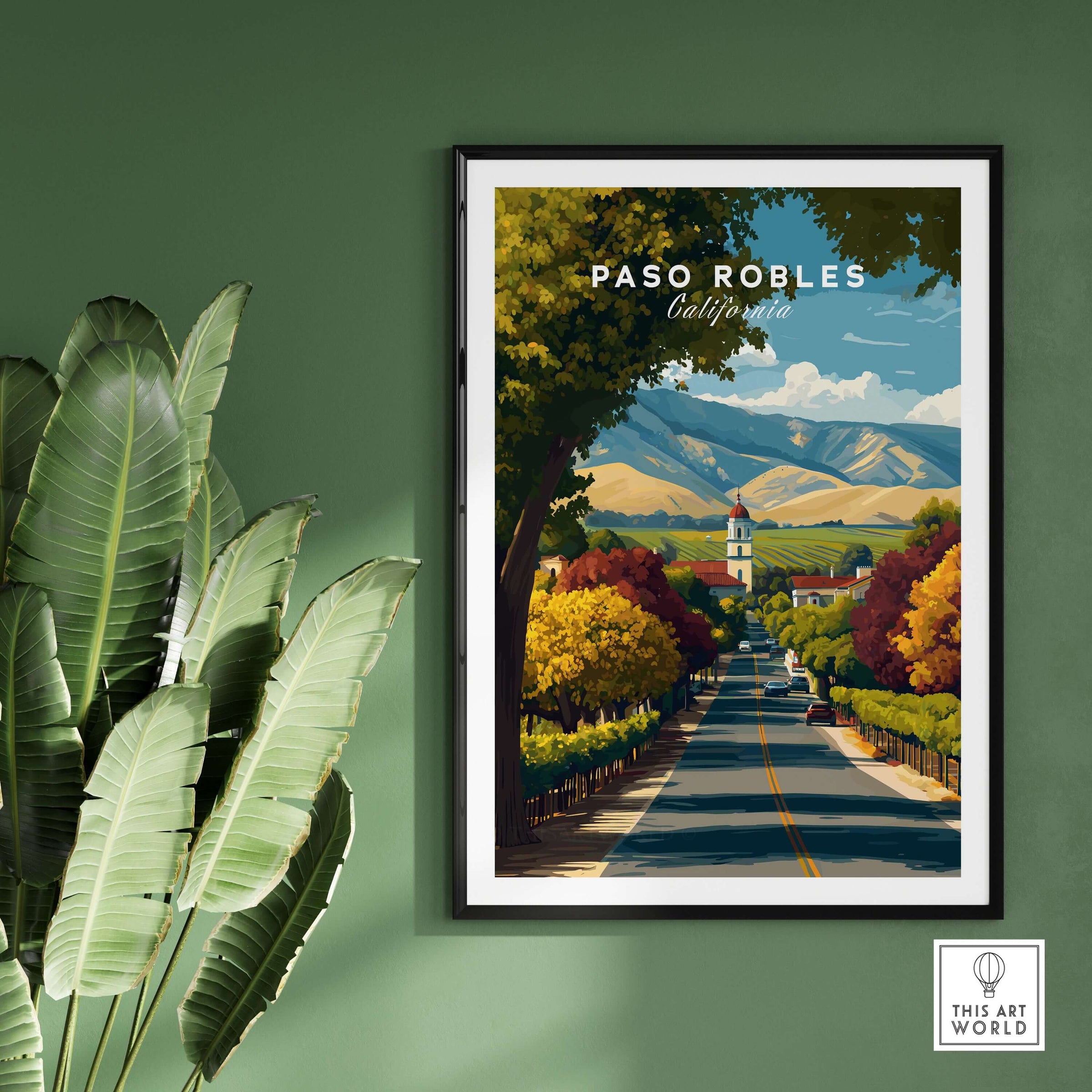 Paso Robles Print | California Home Decor showcases serene landscapes and vineyards of Paso Robles.