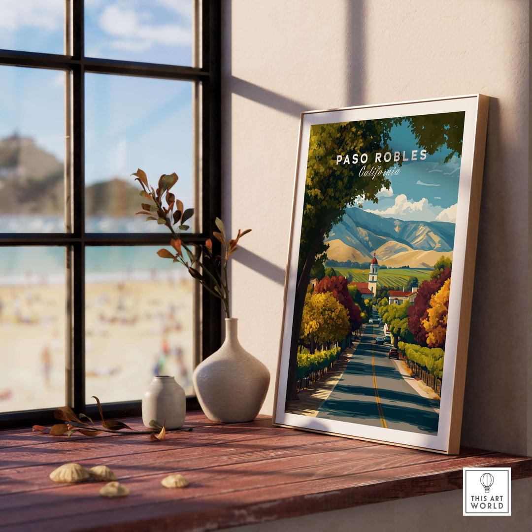 Paso Robles Print | California Home Decor framed artwork showcasing serene California landscapes and vineyards.