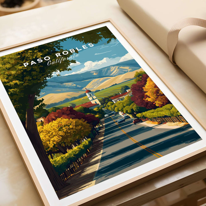 Paso Robles Print | California Home Decor showcasing rolling vineyards and serene landscapes of Paso Robles.