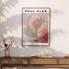 Paul Klee Blossoming Abstract Floral Modern Poster Art Print Decor displayed in a stylish interior setting.