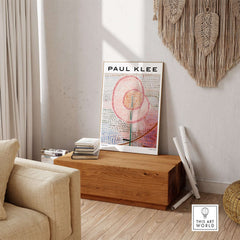 Paul Klee Blossoming Abstract Floral Modern Poster Art Print Decor displayed in a stylish interior setting.