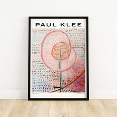 Paul Klee Blossoming Abstract Floral Modern Poster Art Print Decor featuring a delicate pink flower design.