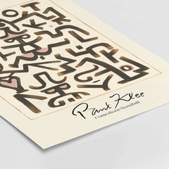 Paul Klee Comedians Handbill Abstract Figures Poster Modern Art Print featuring whimsical symbols and shapes.