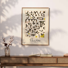 Paul Klee Gesetz Abstract Symbols Modern Art Print Wall Poster Decor featuring unique symbols and shapes.