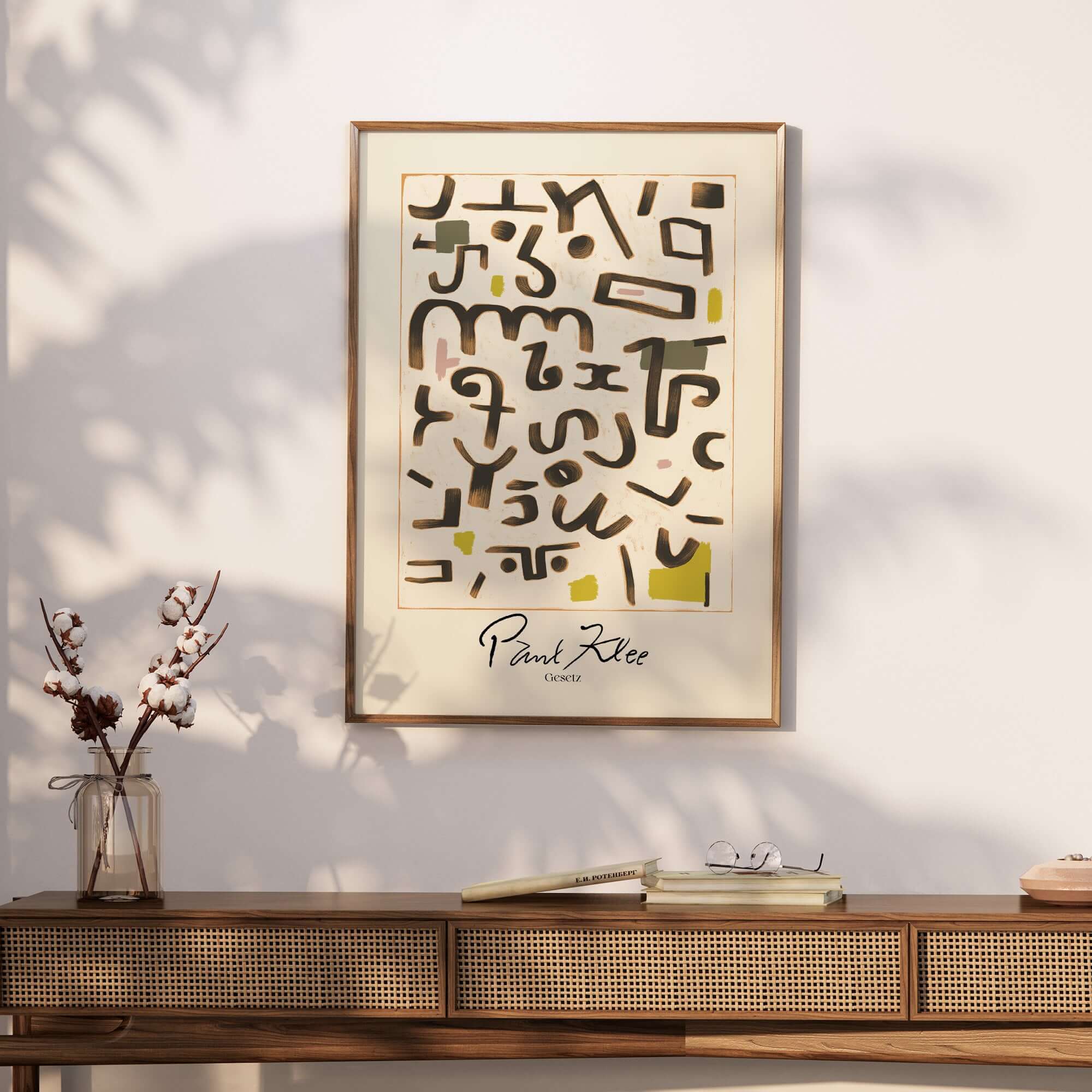 Paul Klee Gesetz Abstract Symbols Modern Art Print Wall Poster Decor featuring unique symbols and shapes.
