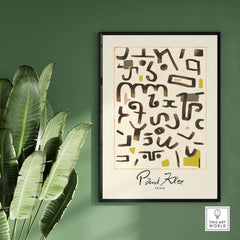 Paul Klee Gesetz Abstract Symbols Modern Art Print Wall Poster Decor featuring unique symbols and shapes.