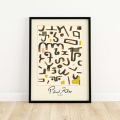 Paul Klee Gesetz Abstract Symbols Modern Art Print Wall Poster Decor featuring abstract shapes and symbols.